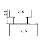 Wall Panel Aluminum Alloy Fitting 503 Light strip duplex line - Image 2