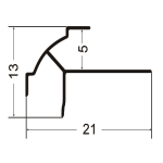 Wall Panel Aluminum Alloy Fitting 504 External corner line - Image 2