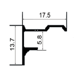 Wall Panel Aluminum Alloy Fitting 509 Inner corner line - Image 2