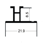 Wall Panel Aluminum Alloy Fitting 801 Open I shaped line - Image 2