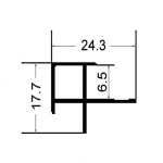 Wall Panel Aluminum Alloy Fitting 804 External corner line - Image 2