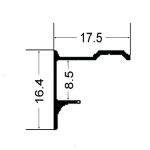 Wall Panel Aluminum Alloy Fitting 859 Inner corner liner - Image 2