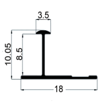 Wall Panel Aluminum Alloy Fitting LT A3 I shaped line - Image 2