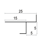Wall Panel Aluminum Alloy Fitting YB574 Notch external corner line - Image 2