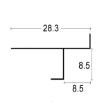 Wall Panel Aluminum Alloy Fitting YB854 Notch external corner line - Image 2