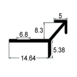 Wall Panel Aluminum Alloy Fitting YB861 Sharp angle lines - Image 2
