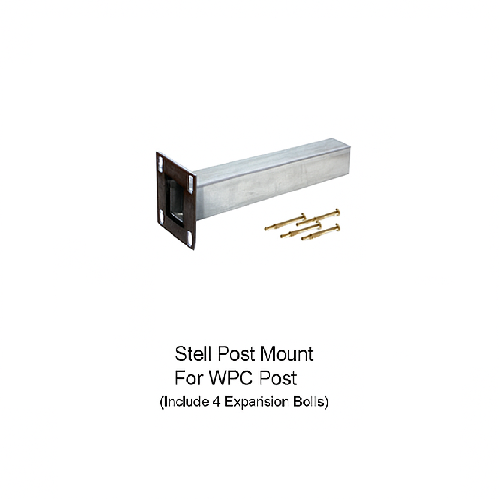 2_mount Βάση Μεταλλικού Στύλου για WPC Στύλο
