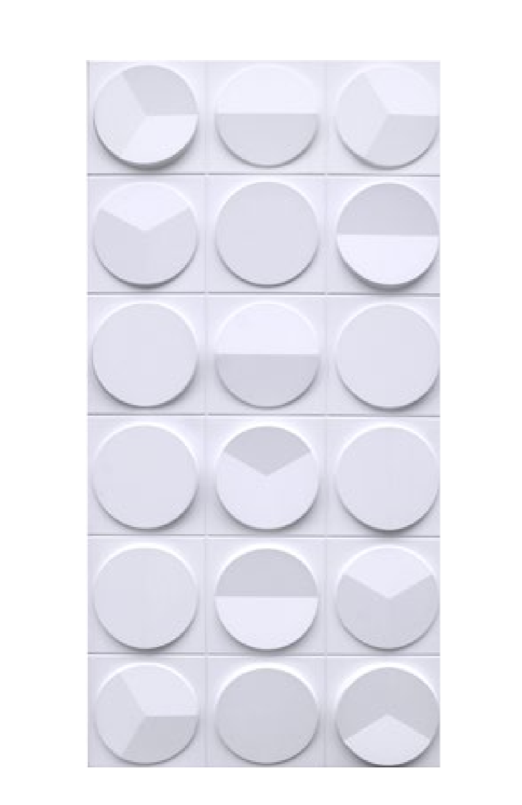 JF-738-HLS6012-1-Snowflake-White PU Component - 18 Blocks - Geometry JF-738